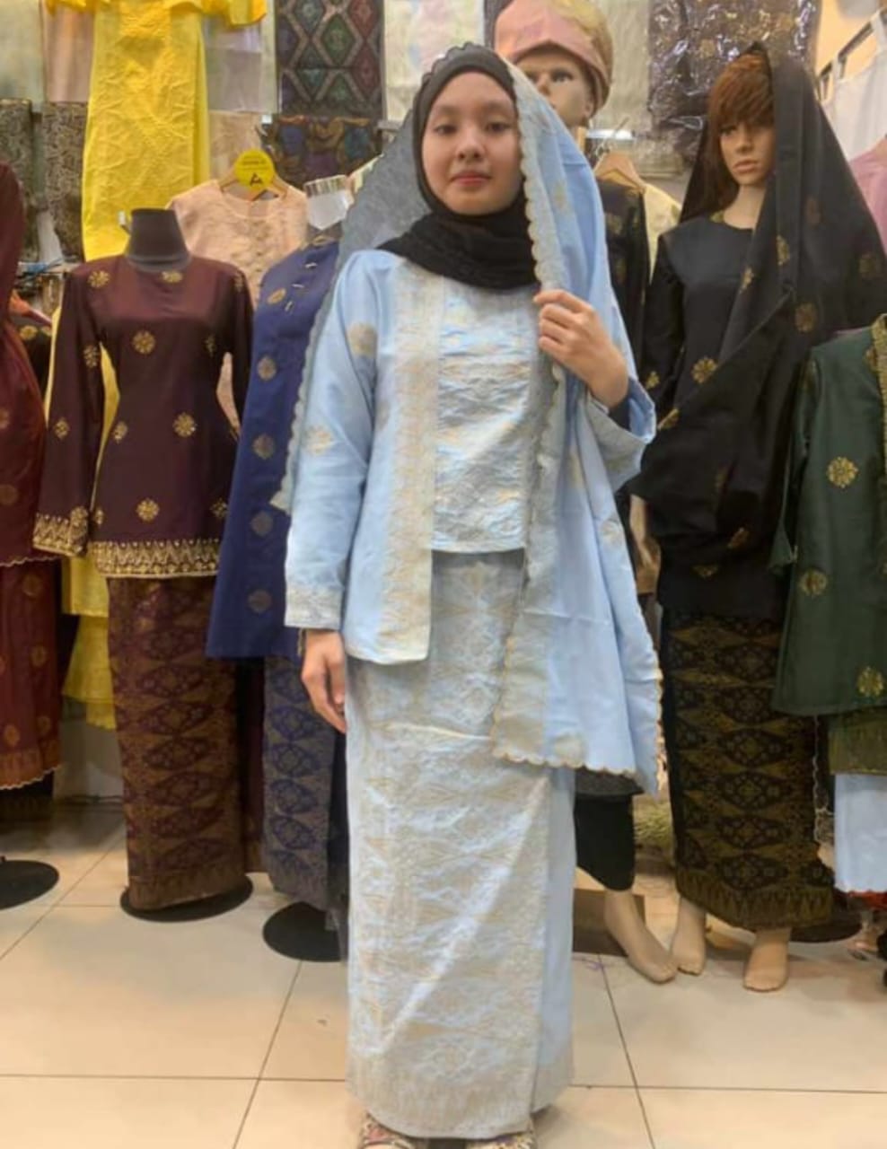 Hidaya Fabric Kebaya Kota Baru , XS TO 2XL Hidaya Fabric 