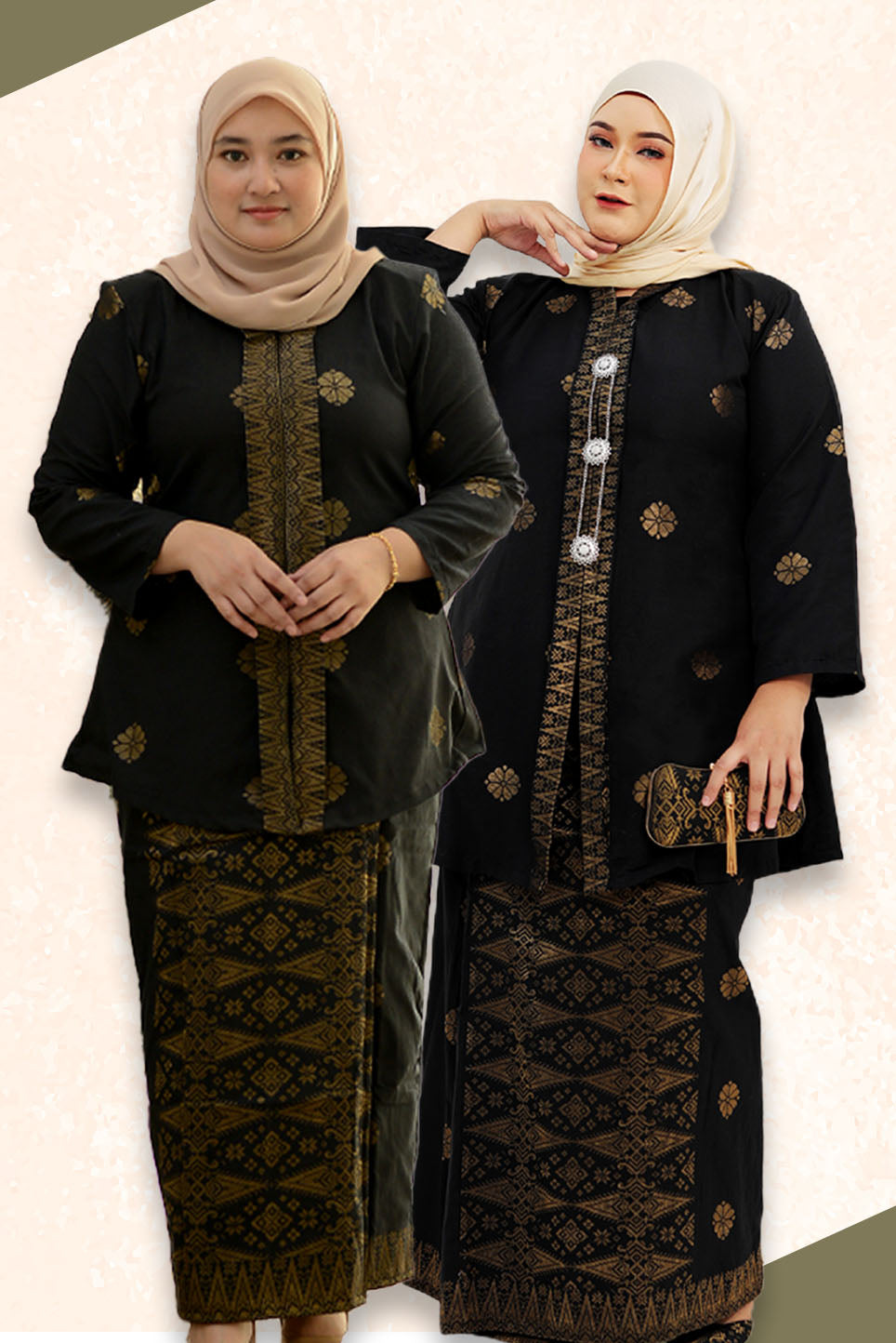 Hidaya Fabric Kebaya 4Segi , 2XL TO 5XL Hidaya Fabrics 