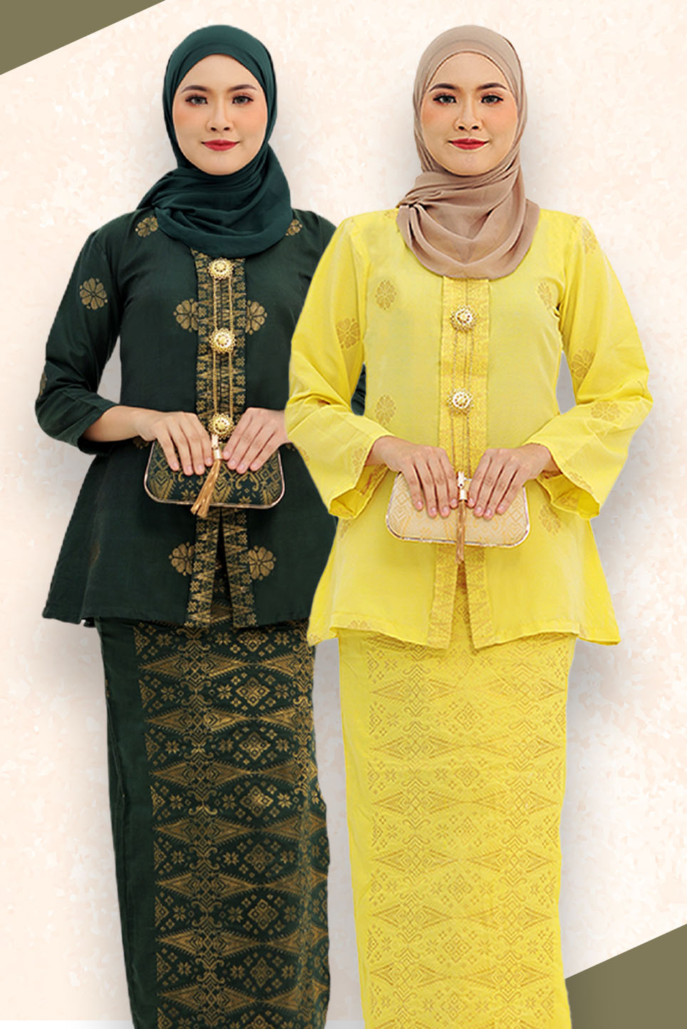 Hidaya Fabric Kebaya 4Segi , XS TO XL Hidaya Fabrics 