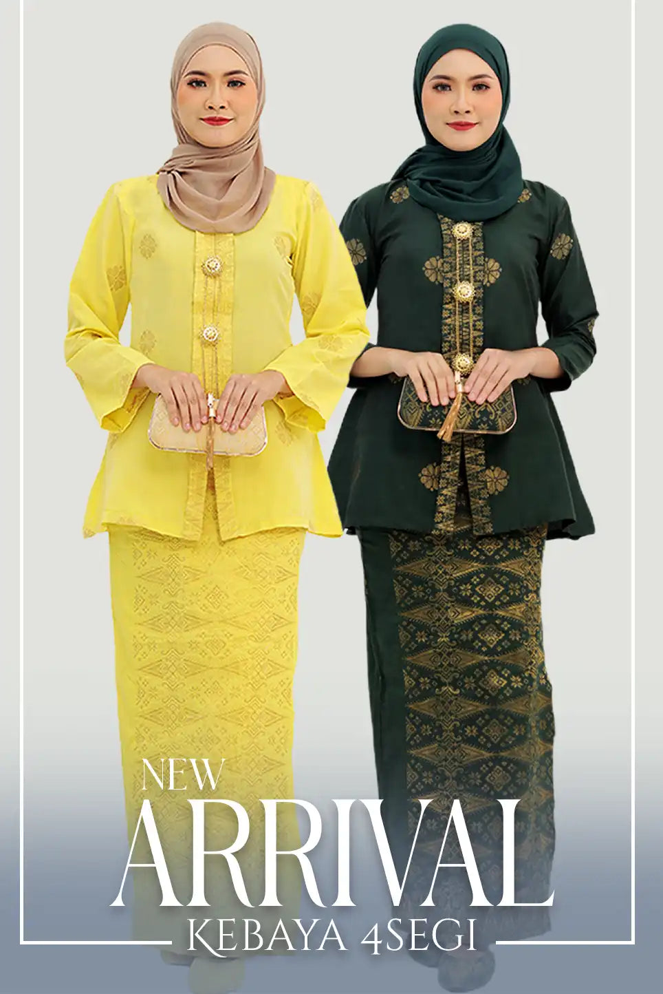 Hidaya Fabric Kebaya 4Segi , 2XL TO 5XL Hidaya Fabrics 