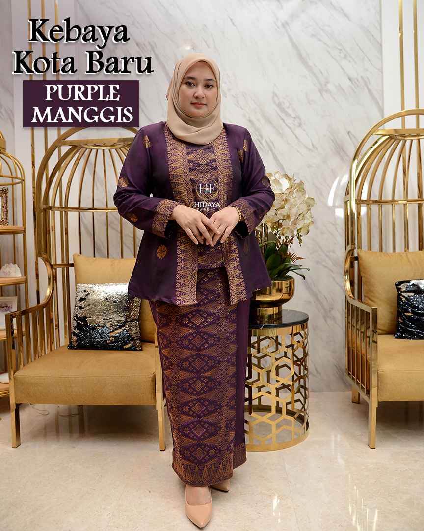 Hidaya Fabric Kebaya Kota Baru , XS TO 2XL Hidaya Fabric 