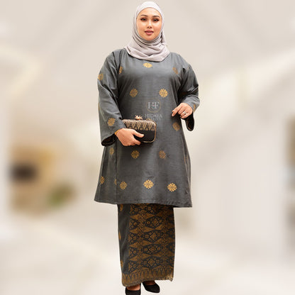 Hidaya Fabric Kurung Pahang Extra Size , 11xl to 12xl Hidaya Fabrics baju kurung pahang moden songket cotton kurung