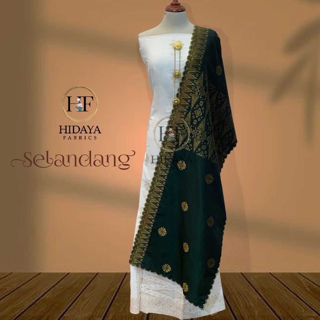 Hidaya Fabric Selandang Corak , 30 + Colors Hidaya Fabric 