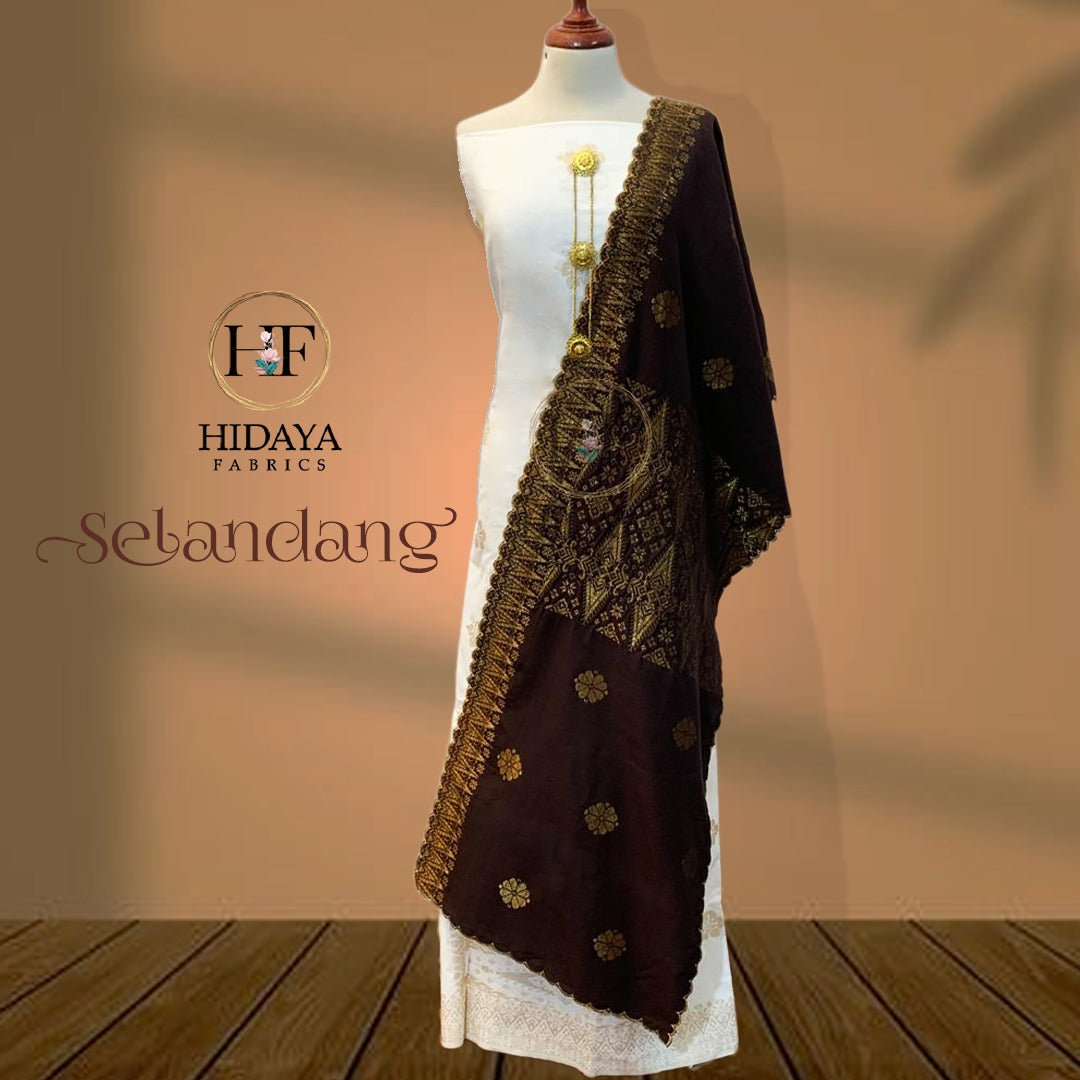 Hidaya Fabric Selandang Corak , 30 + Colors Hidaya Fabric 