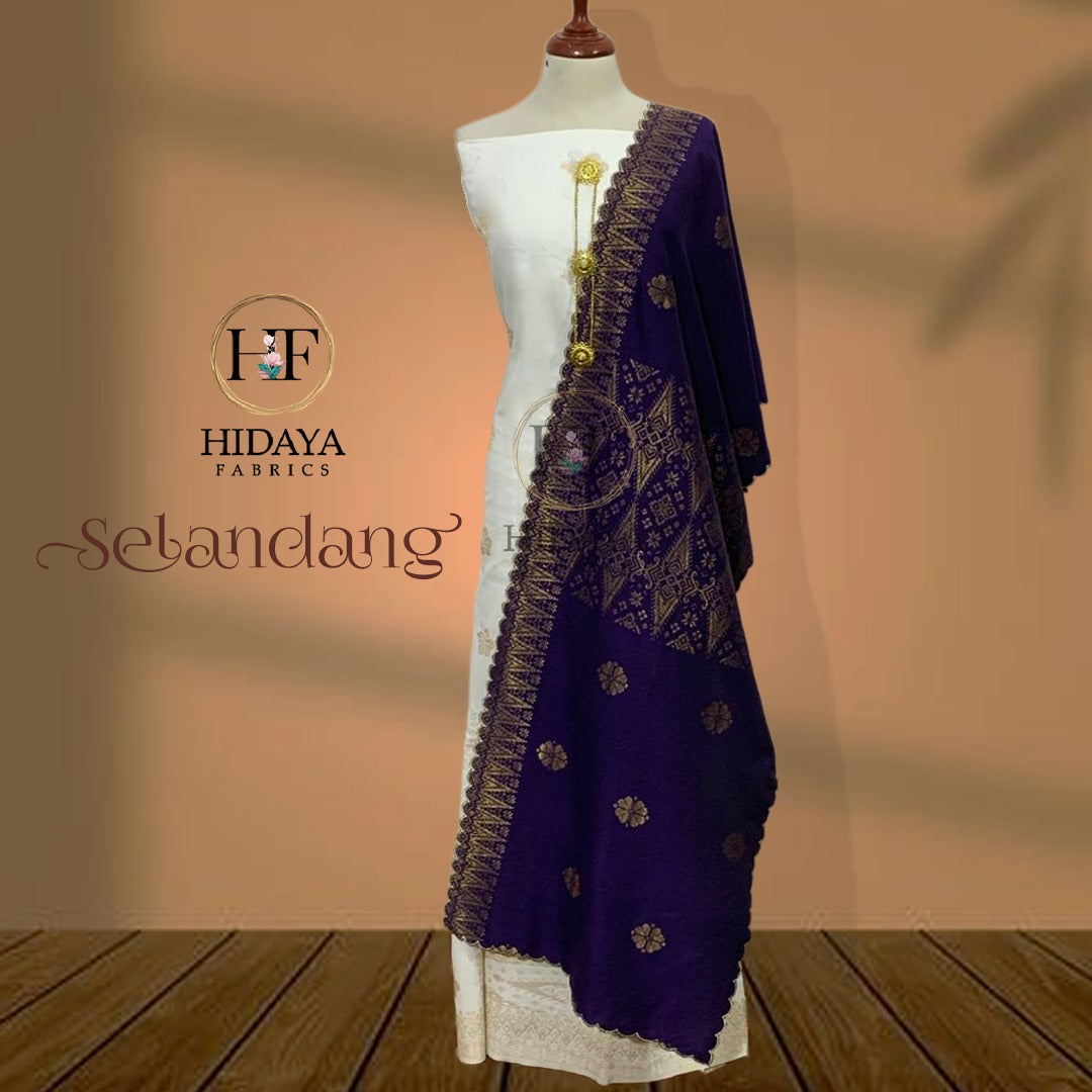 Hidaya Fabric Selandang Corak , 30 + Colors Hidaya Fabric 