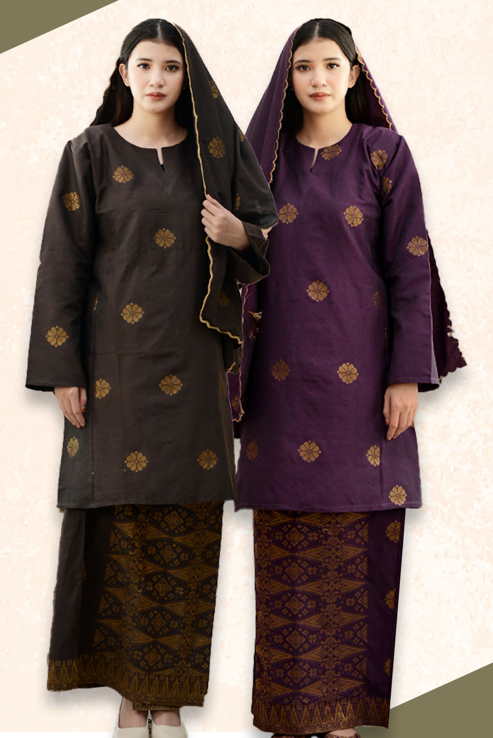 Hidaya Fabric Kurung Pahang Extra Size , 11xl to 12xl Hidaya Fabrics baju kurung pahang moden songket cotton kurung