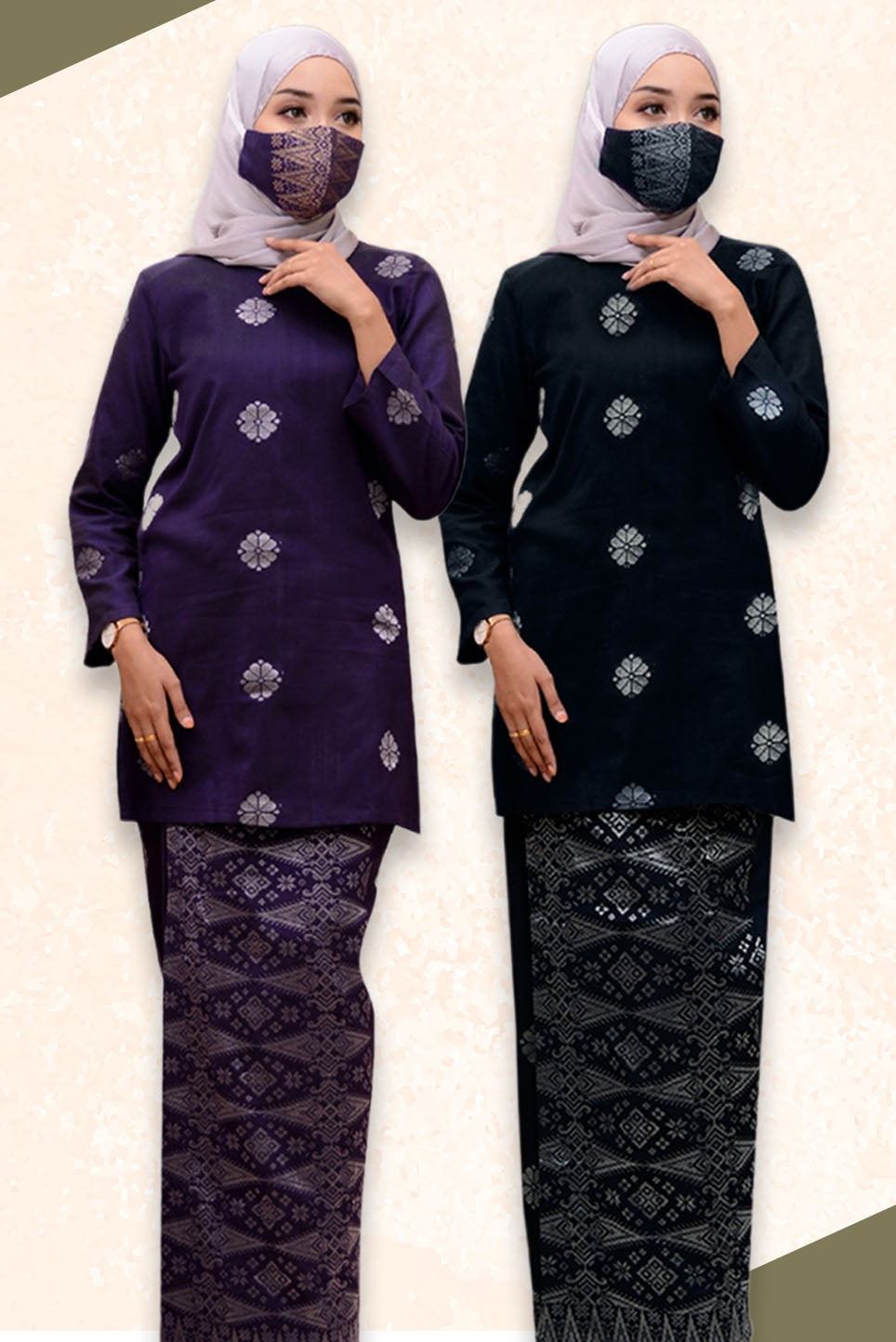 Baju Kurung Mini Moden Songket Tenun