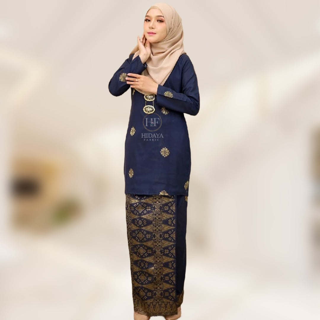 Hidaya Fabric Baju Kurung Mini Songket, 6XL To 10XL Hidaya Fabrics baju kurung plus size