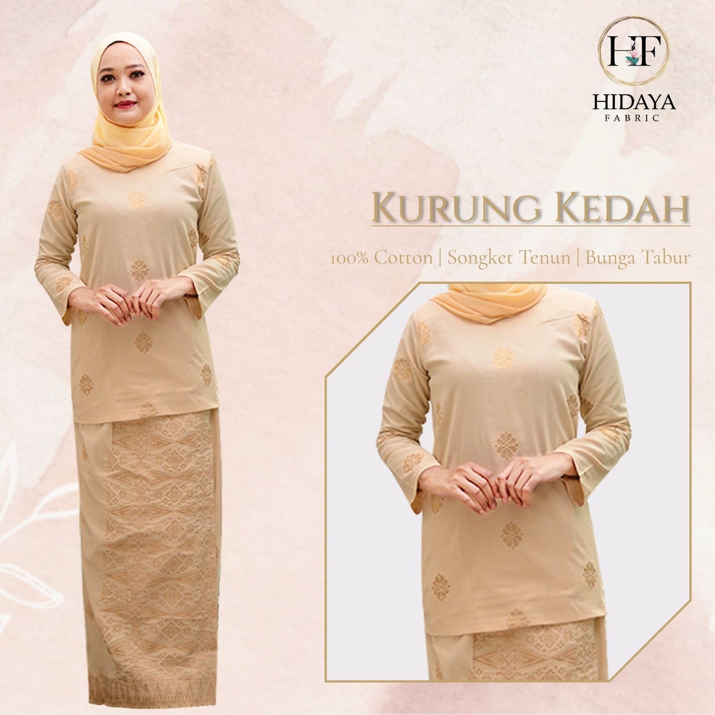 Hidaya Fabric Baju Kurung Kedah , 7XL To 10XL Hidaya Fabrics 