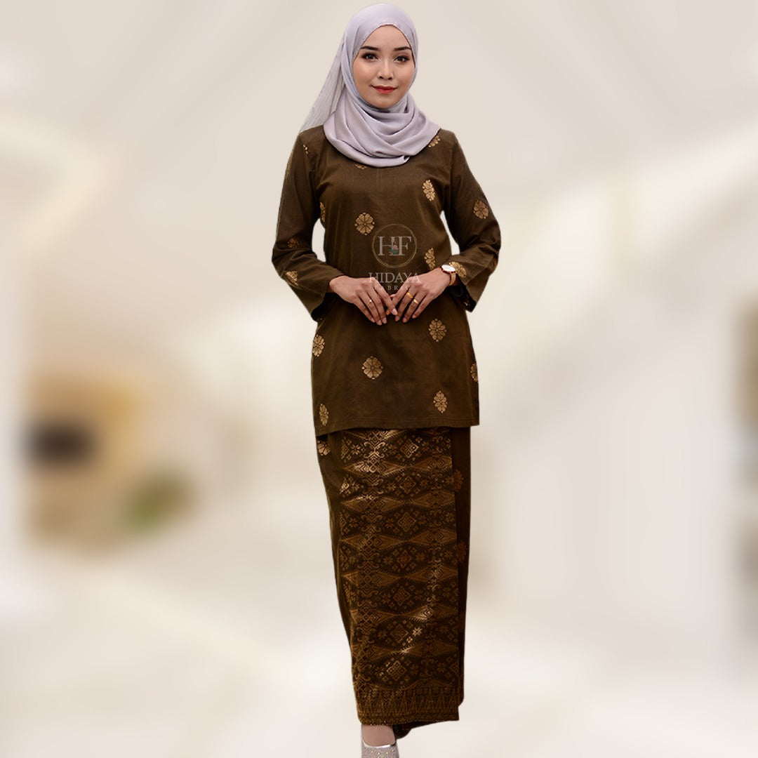 Hidaya Fabric Baju Kurung Mini Songket, 6XL To 10XL Hidaya Fabrics baju kurung plus size