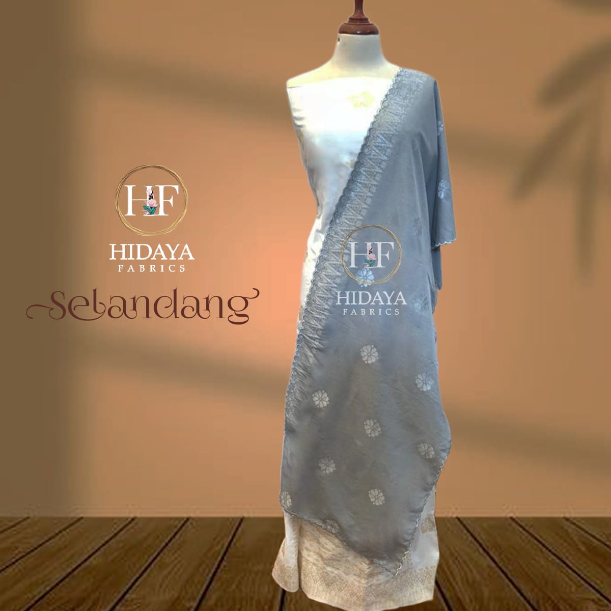 Hidaya Fabric Selandang Corak , 30 + Colors Hidaya Fabric 