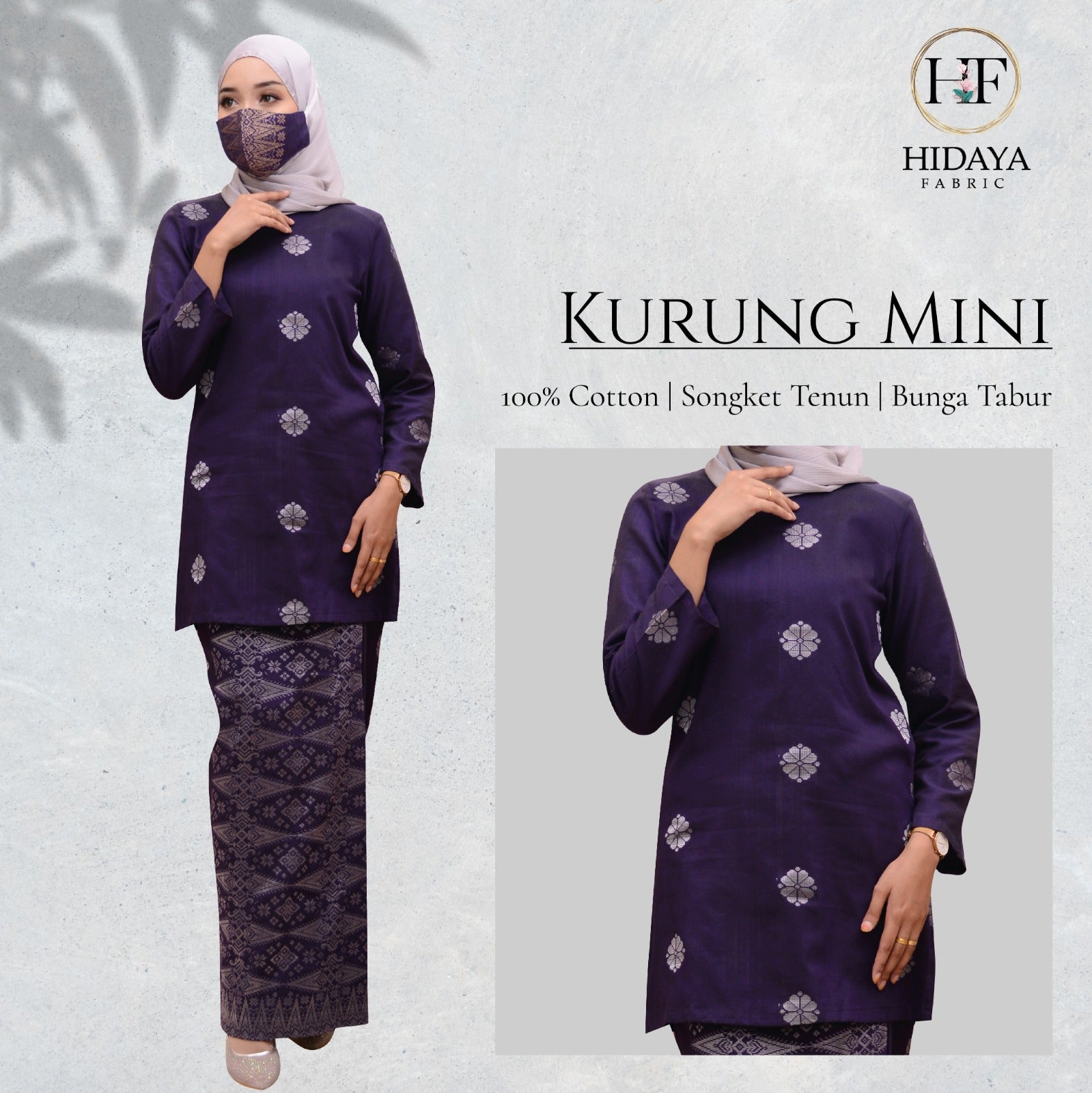 Hidaya Fabric Baju kurung Moden , 11xl to 12xl Hidaya Fabrics 