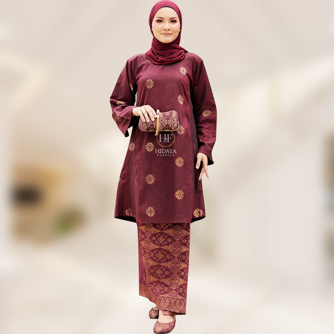 Hidaya Fabric Kurung Riau Princess , 7xl to 10XL Hidaya Fabrics 