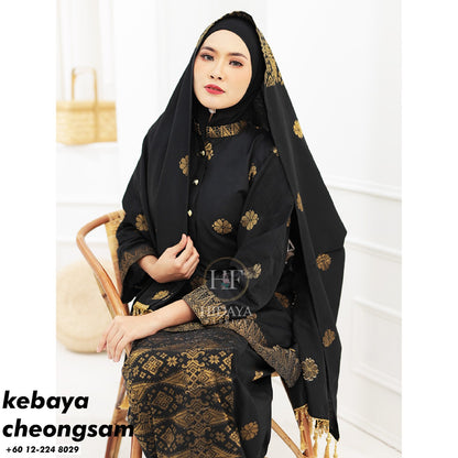 Hidaya Fabric Kebaya Choengsam + Free Selandang , XS TO 7XL Hidaya Fabrics 